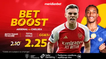 Meridianbet: Άρσεναλ-Τσέλσι | Ημιτελικός που «μυρίζει» γκολ! – Στοιχηματικές ασύλληπτες ευκαιρίες, τρελά μπόνους!