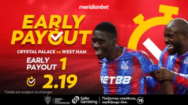 Κρίσταλ Πάλας-Γουέστ Χαμ: Το 2.19 της έδρας και η πρώιμη πληρωμή!