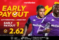 Meridianbet: Φιορεντίνα-Κόμο | Σούπερ αποδόσεις στη μάχη για την πρόκριση – Σούπερ ευκαιρία με σούπερ μπόνους!