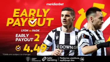 Meridianbet: Λιόν-ΠΑΟΚ | Με το «βλέμμα» στο «διπλό»! – Τι περιμένεις; Άρπαξε το μπόνους τώρα!