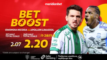 Meridianbet: Ομόνοια-Απόλλων | Ντέρμπι «φωτιά» με φοβερές αποδόσεις! – Τι περιμένεις; Στοιχημάτισε και άρπαξε το μπόνους τώρα!