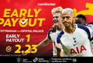 Meridianbet: Τότεναμ-Κρίσταλ Πάλας | Καιρός να… «πετάξουν» οι «πετεινοί» – Άρπαξε την στοιχηματική ευκαιρία, άρπαξε τα μπόνους!