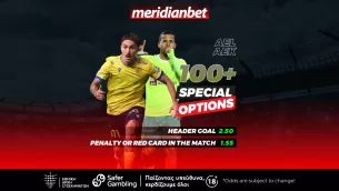 ΑΕΛ-ΑΕΚ: Μεγάλη μάχη με special bets στη Λεμεσό – Ασύλληπτες αποδόσεις μόνο στην Meridianbet!