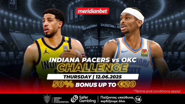 Meridianbet: Πέισερς-Οκλαχόμα με Bet Builder Challenge – Μεγάλο ματς με μία ευκαιρία που δεν πρέπει να χάσεις!