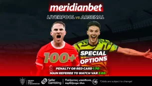 Λίβερπουλ-Άρσεναλ: Special bet με γκολ με απευθείας φάουλ και όχι μόνο! – Απλησίαστες αποδόσεις μόνο στην Meridianbet!