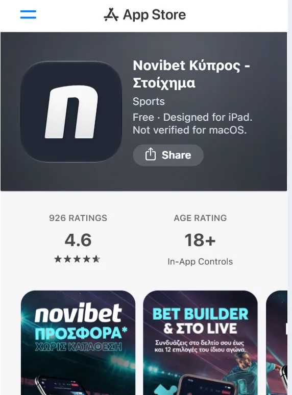novibet app ios