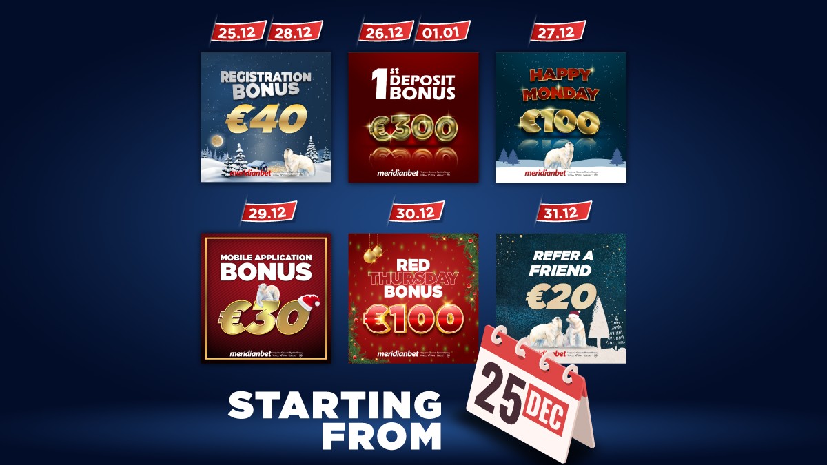 Προσεχώς γιορτινές προσφορές στη Meridianbet!
