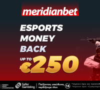 H Meridianbet σας επιστρέφει το 50% του στοιχήματος σας με το ανεπανάληπτο ESports Money back!