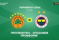 Προγνωστικά Παναθηναϊκός – Φενέρμπαχτσε (13/02/2026)